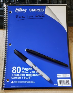 Extra Life Notebook